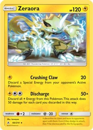 Zeraora - 60/214 (SM Unbroken Bonds) (Cracked Ice Holo) 60 - Holofoil