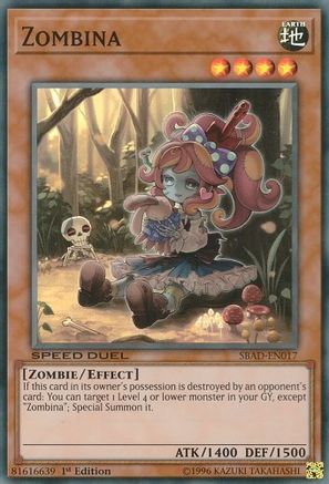 Zombina (SBAD-EN017) - Speed Duel: Attack from the Deep 1st Edition