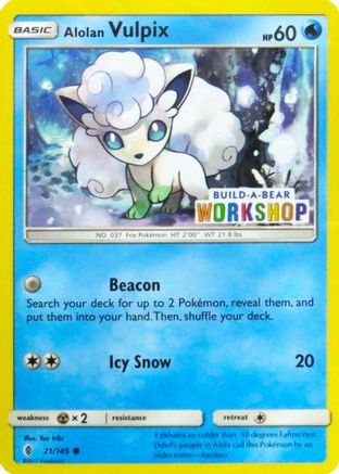 Alolan Vulpix - 21/145 (Build-A-Bear Workshop Exclusive) 21 -