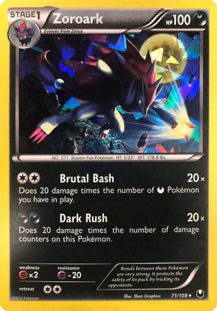 Zoroark - 71/108 (Cracked Ice Holo) 71 - Holofoil