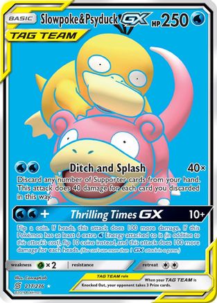 Slowpoke & Psyduck GX (Full Art) 217/236 - Holofoil