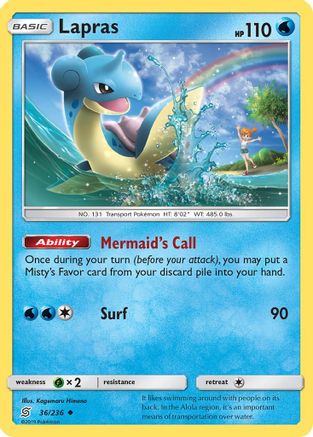 Lapras 36/236 - Reverse Holofoil