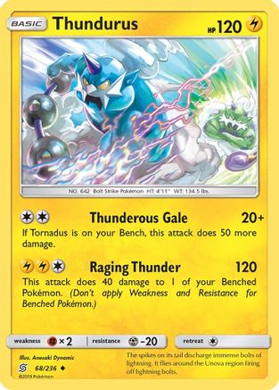 Thundurus 68/236 - Reverse Holofoil