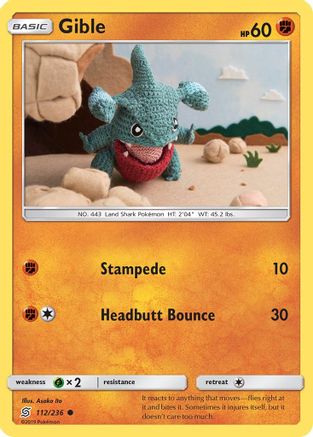 Gible 112/236 - Reverse Holofoil