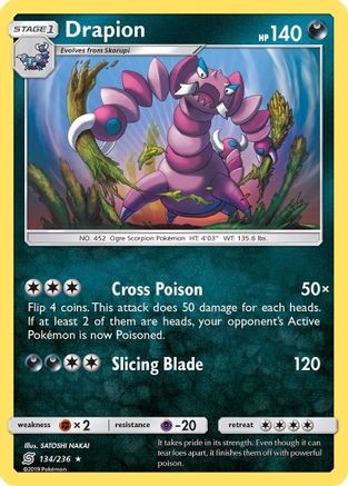 Drapion 134/236 - Reverse Holofoil