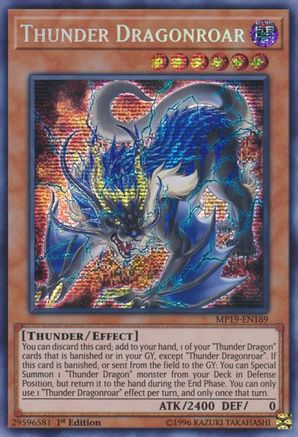 Thunder Dragonroar (MP19-EN169) - 2019 Gold Sarcophagus Tin Mega Pack 1st Edition