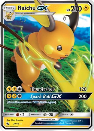 Raichu GX 20/68 - Holofoil