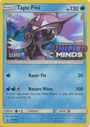 Tapu Fini - SM203 (Prerelease) [Staff] SM203 - Holofoil