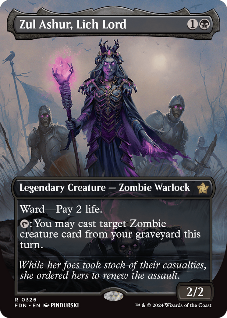 Zul Ashur, Lich Lord (FDN-326) -  (Borderless) Foil