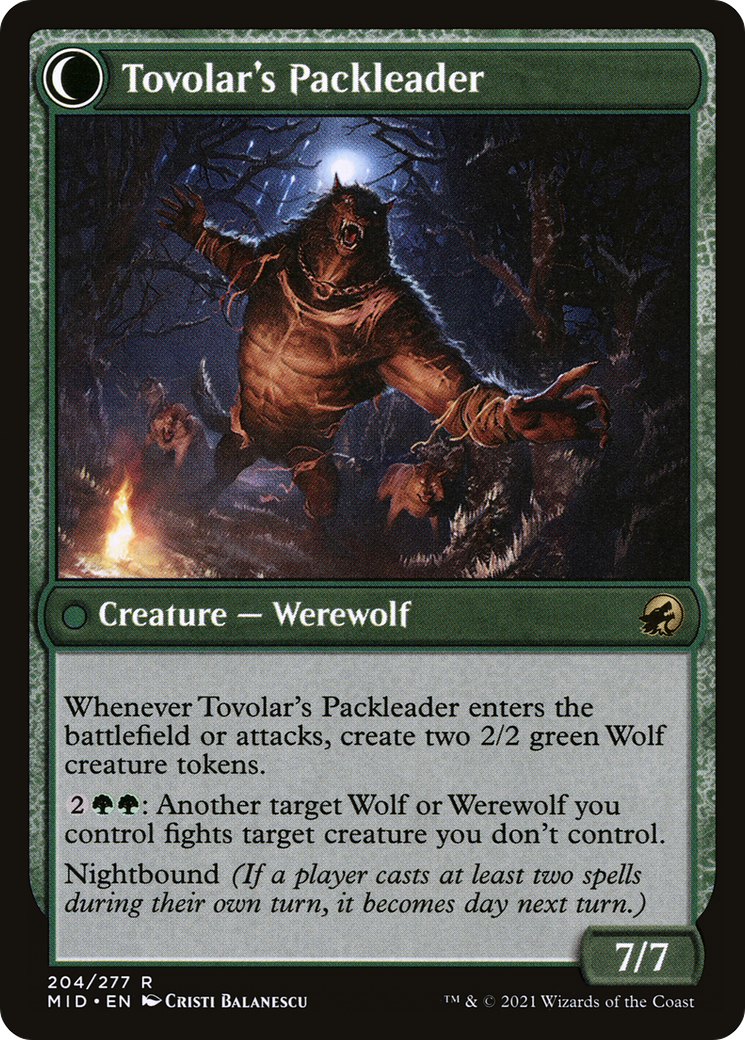 Tovolar's Huntmaster // Tovolar's Packleader (LIST-MID-204) - : (Double Faced Transform)