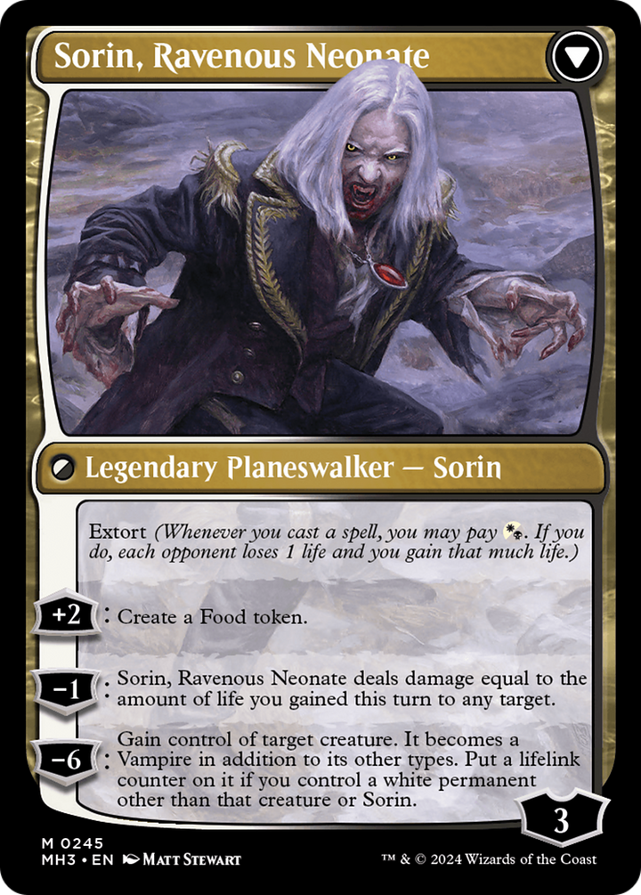 Sorin of House Markov // Sorin, Ravenous Neonate (MH3-245) -  Foil