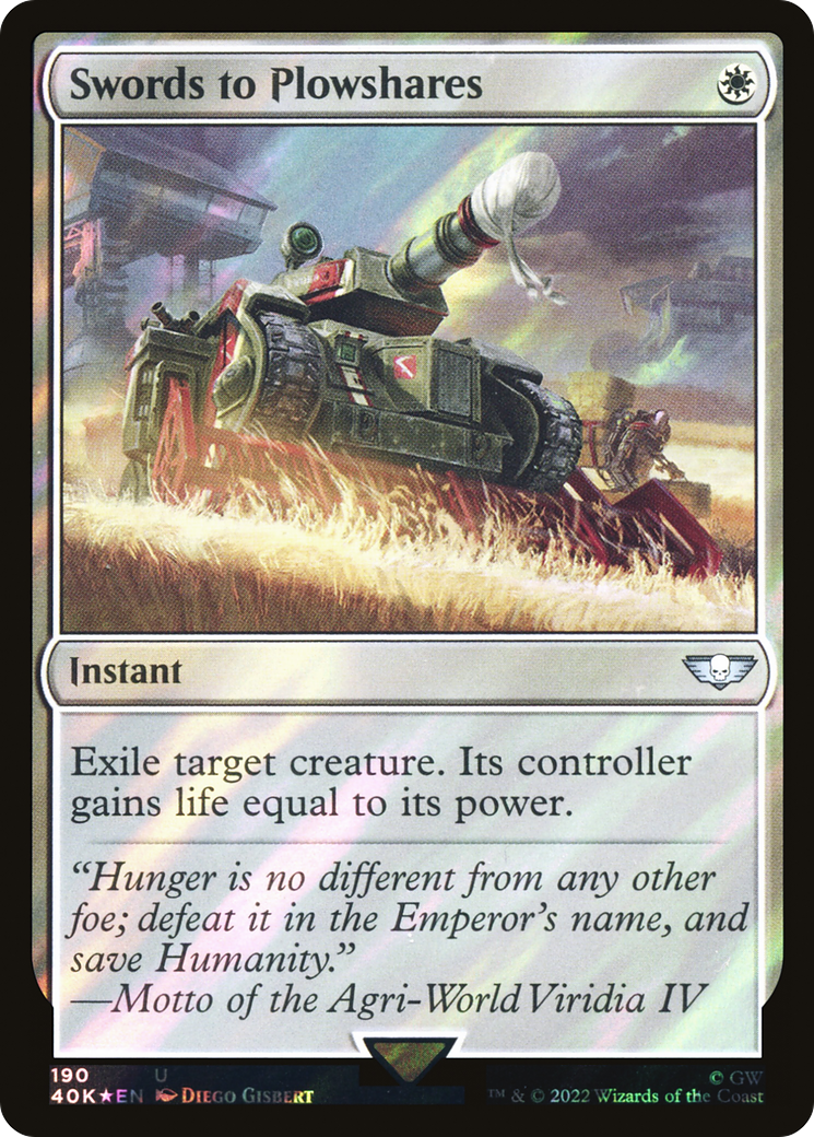 Swords to Plowshares (40K-190★) -  Foil