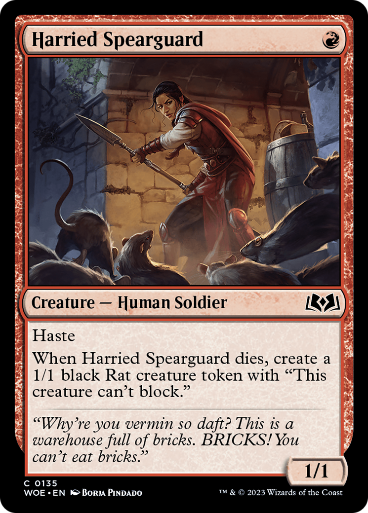 Harried Spearguard (WOE-135) -  Foil