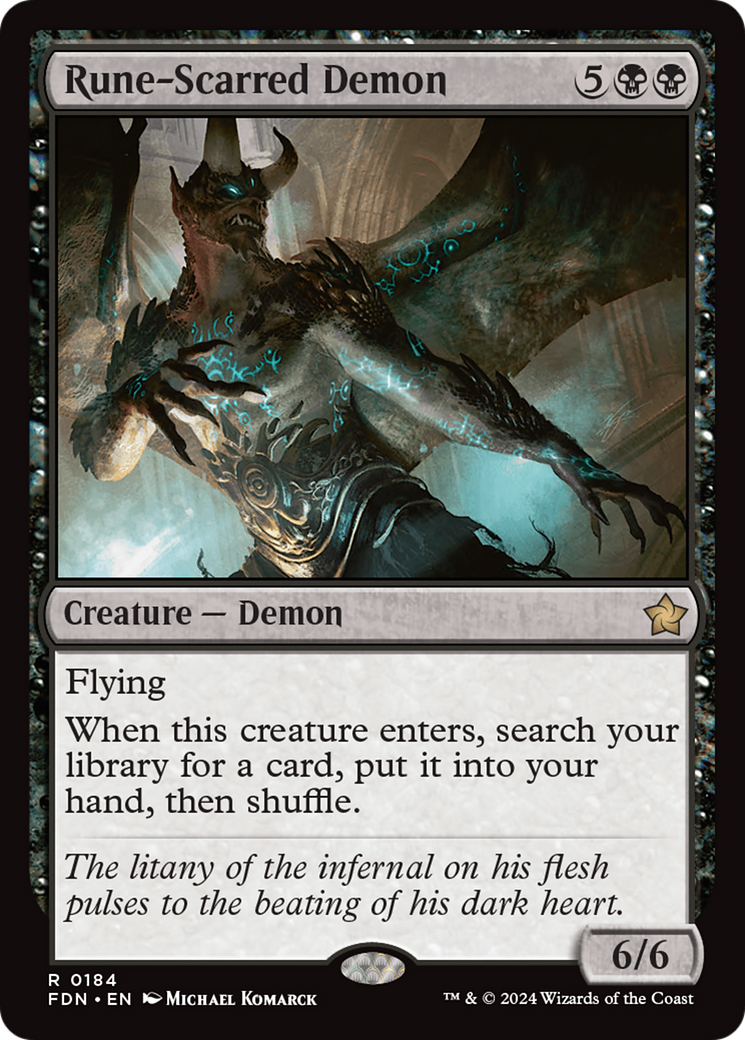 Rune-Scarred Demon (FDN-184) -  Foil