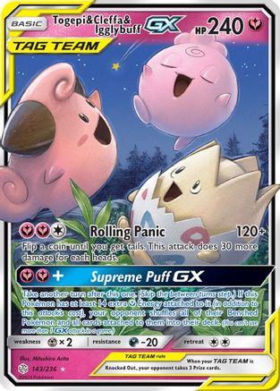 Togepi & Cleffa & Igglybuff GX 143/236 - Holofoil