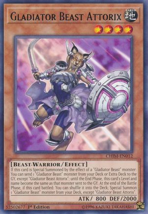 Gladiator Beast Attorix (CHIM-EN012) - Chaos Impact 1st Edition