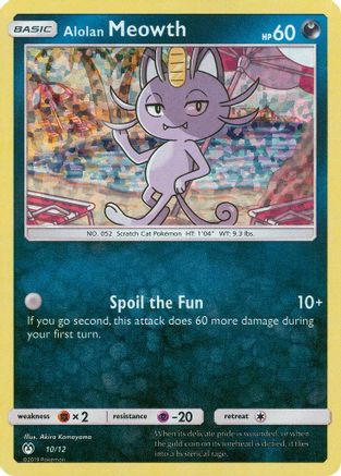 Alolan Meowth - 10/12 10/12 - Holofoil