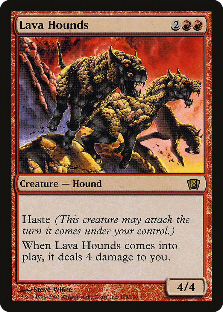 Lava Hounds (8ED-198★) -  Foil