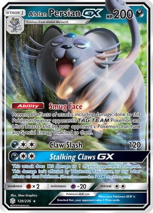 Alolan Persian GX 129/236 - Holofoil