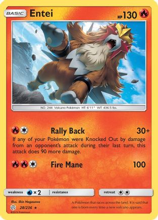 Entei 28/236 - Reverse Holofoil