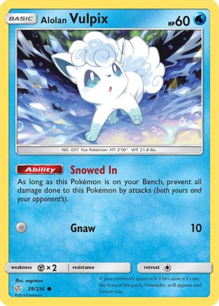 Alolan Vulpix 39/236 - Reverse Holofoil