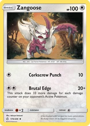 Zangoose 173/236 - Reverse Holofoil