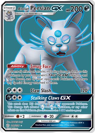 Alolan Persian GX (Full Art) 219/236 - Holofoil