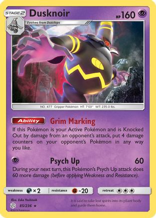 Dusknoir 85/236 - Holofoil