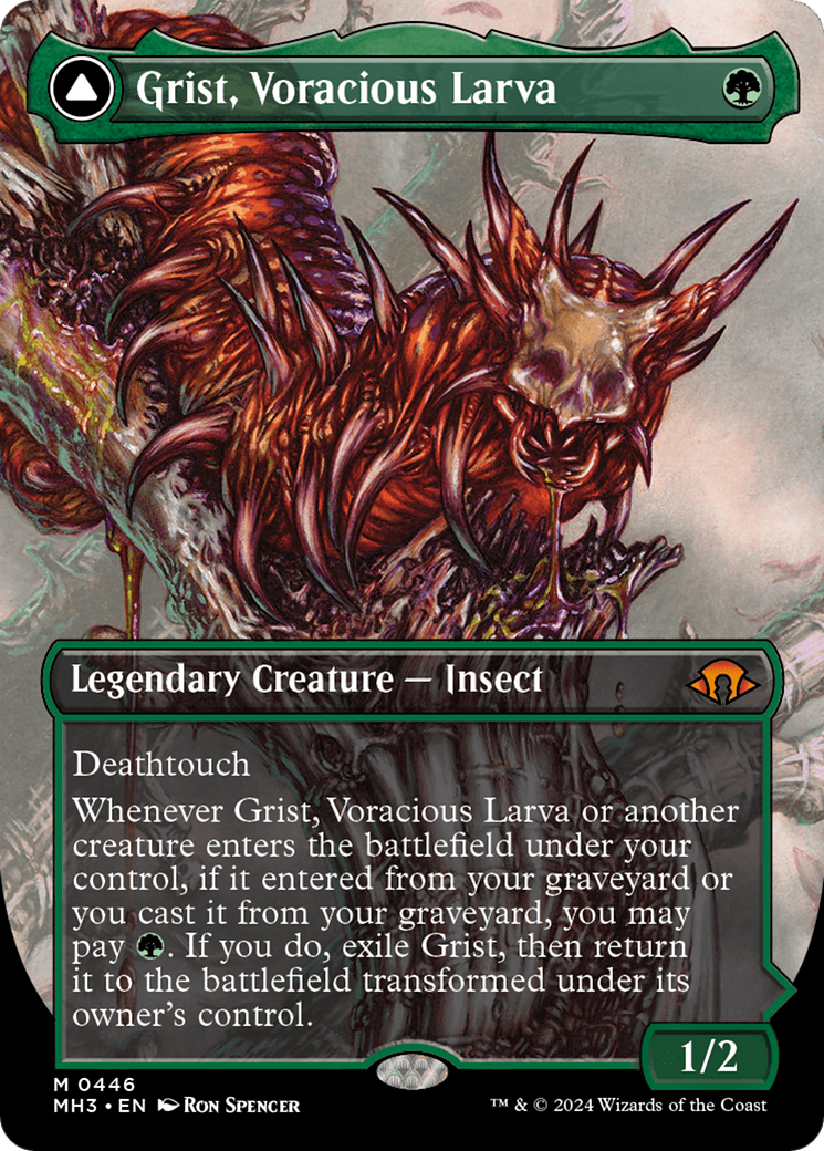 Grist, Voracious Larva // Grist, the Plague Swarm (MH3-446) -  (Borderless) Foil