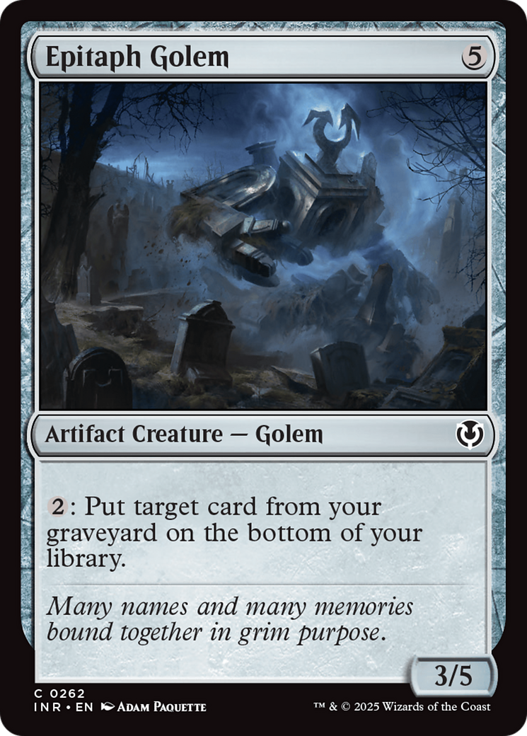 Epitaph Golem (INR-262) -  Foil