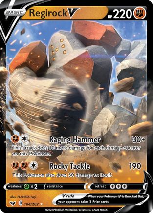 Regirock V 104/202 - Holofoil