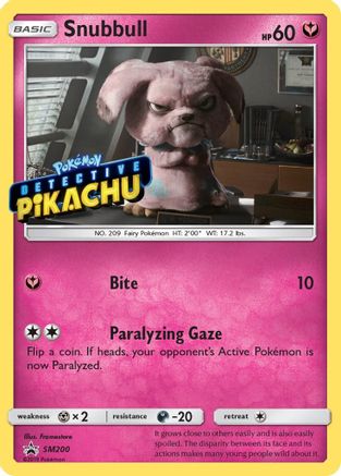 Snubbull - SM200 (Detective Pikachu Stamped) SM200/248 - Holofoil