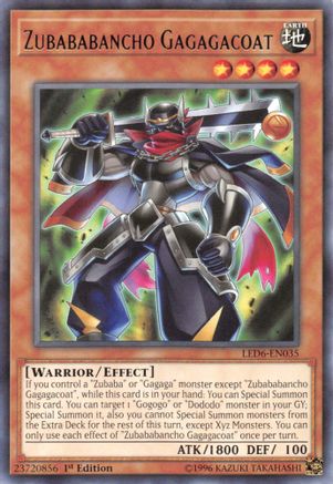 Zubababancho Gagagacoat (LED6-EN035) - Legendary Duelists: Magical Hero 1st Edition