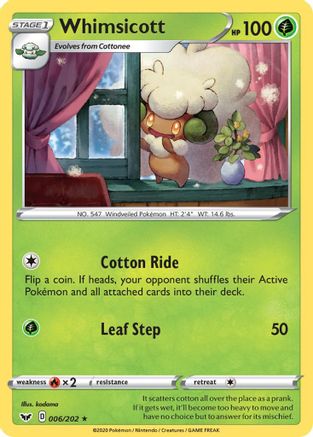 Whimsicott 6/202 - Reverse Holofoil