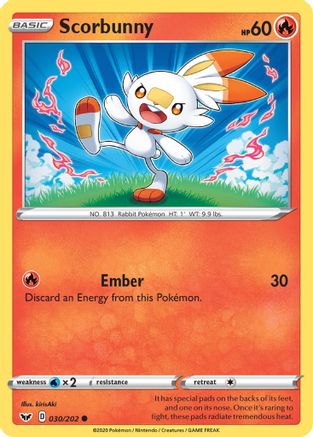 Scorbunny (030) 30/202 - Reverse Holofoil