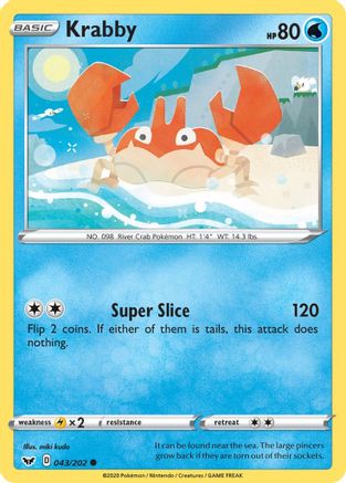 Krabby (043) 43/202 - Reverse Holofoil