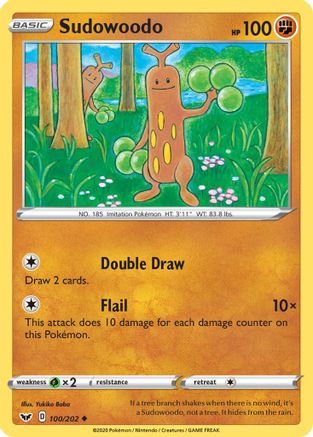 Sudowoodo 100/202 - Reverse Holofoil