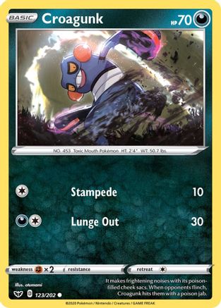 Croagunk 123/202 - Reverse Holofoil