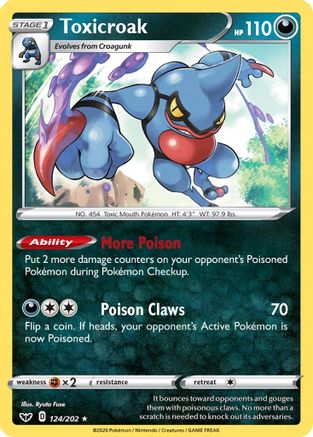 Toxicroak 124/202 - Reverse Holofoil