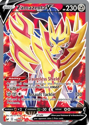 Zamazenta V (Full Art) 196/202 - Holofoil