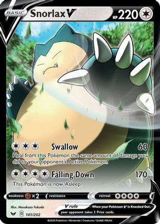 Snorlax V 141/202 - Holofoil