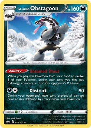 Galarian Obstagoon - 119/202 119 -