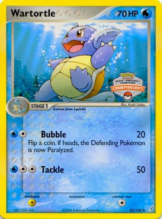 Wartortle - 42/100 (State Championships) 42 -