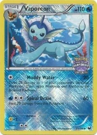 Vaporeon - 25/108 (State Championships) 25 - Reverse Holofoil