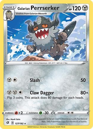 Galarian Perrserker 127/192 - Reverse Holofoil