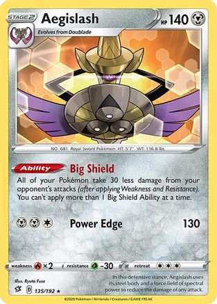 Aegislash 135/192 - Reverse Holofoil