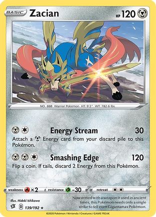 Zacian 139/192 - Reverse Holofoil