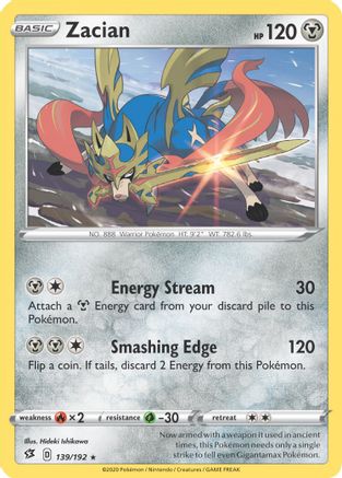 Zacian - 139/192 (Cracked Ice Holo) 139 - Holofoil