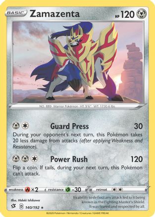 Zamazenta - 140/192 (Cracked Ice Holo) 140 - Holofoil