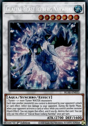 Glacial Beast Iceberg Narwhal (BLAR-EN033) - Battles of Legend: Armageddon 1st Edition